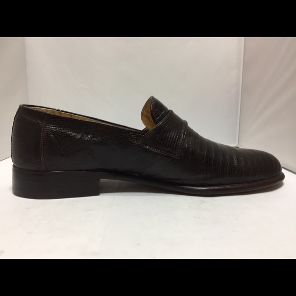 Lopez Taibo Brown Teju Lizard Loafers Men's Sz 7.5 - Picture 6 of 12